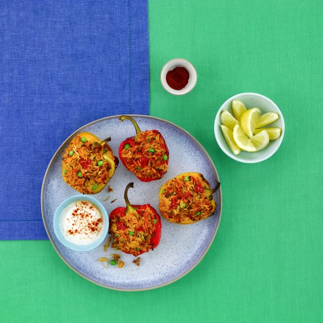 Poivrons farcis cuits au four