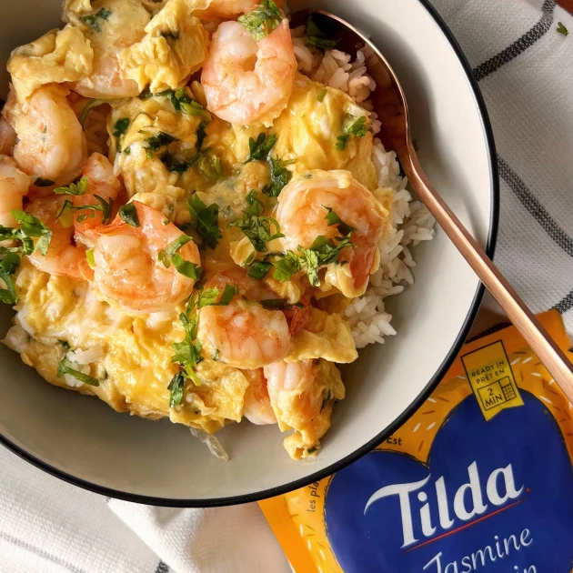 Crevettes et œufs à la cantonaise