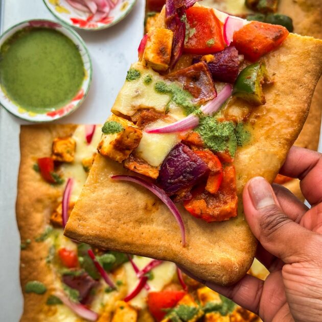 Paneer tikka pizza